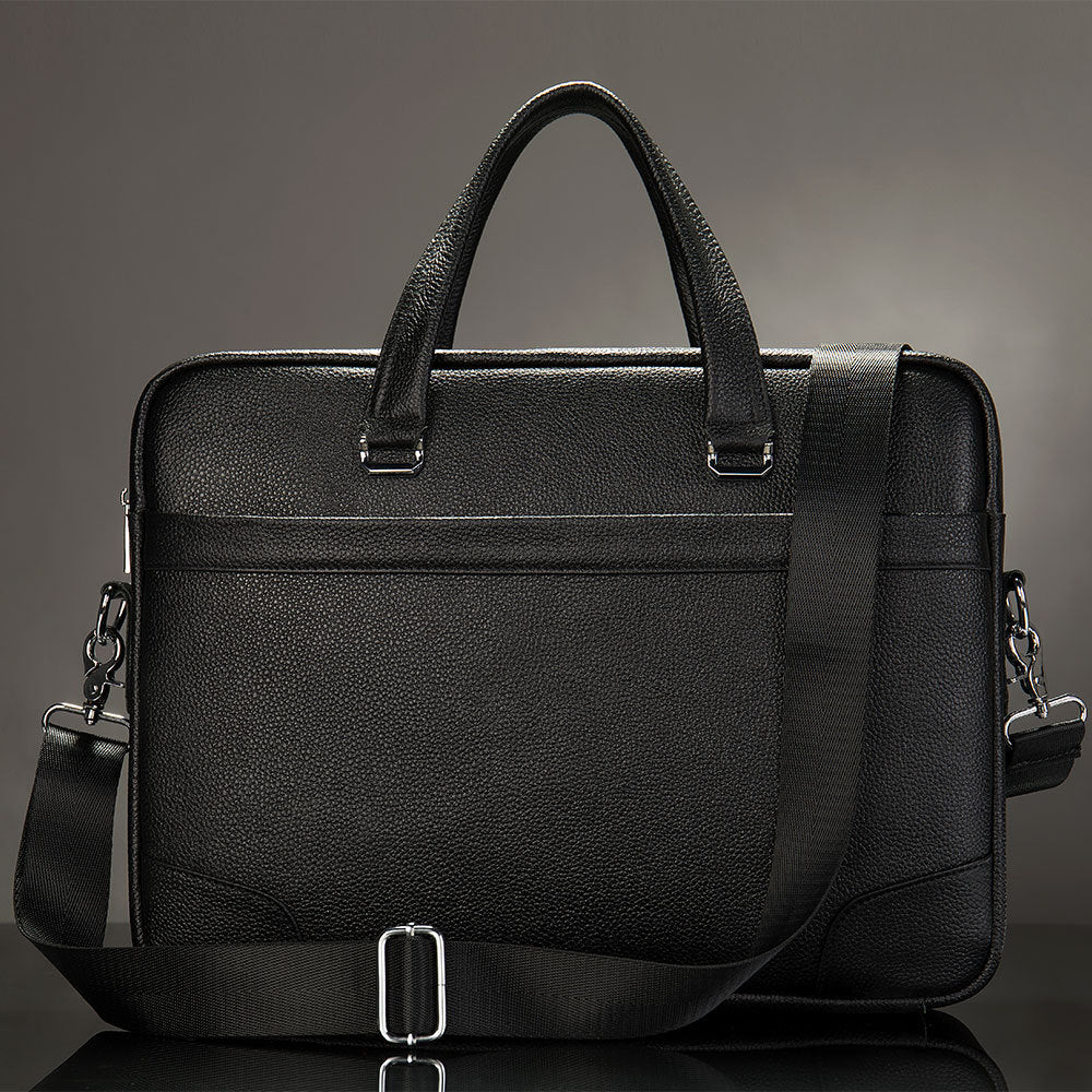 Business genuine leather shoulder bag