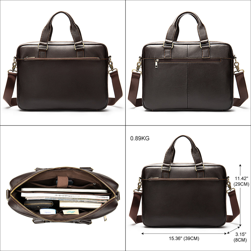Genuine Leather Horizontal Messenger Bag
