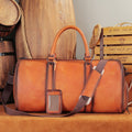 Men's Leather Travel Bag Large Capacity Cowhide Duffle Bag
